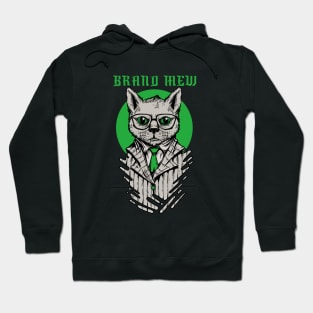 Brand Mew, Cool Mafia Cat with suit design Hoodie